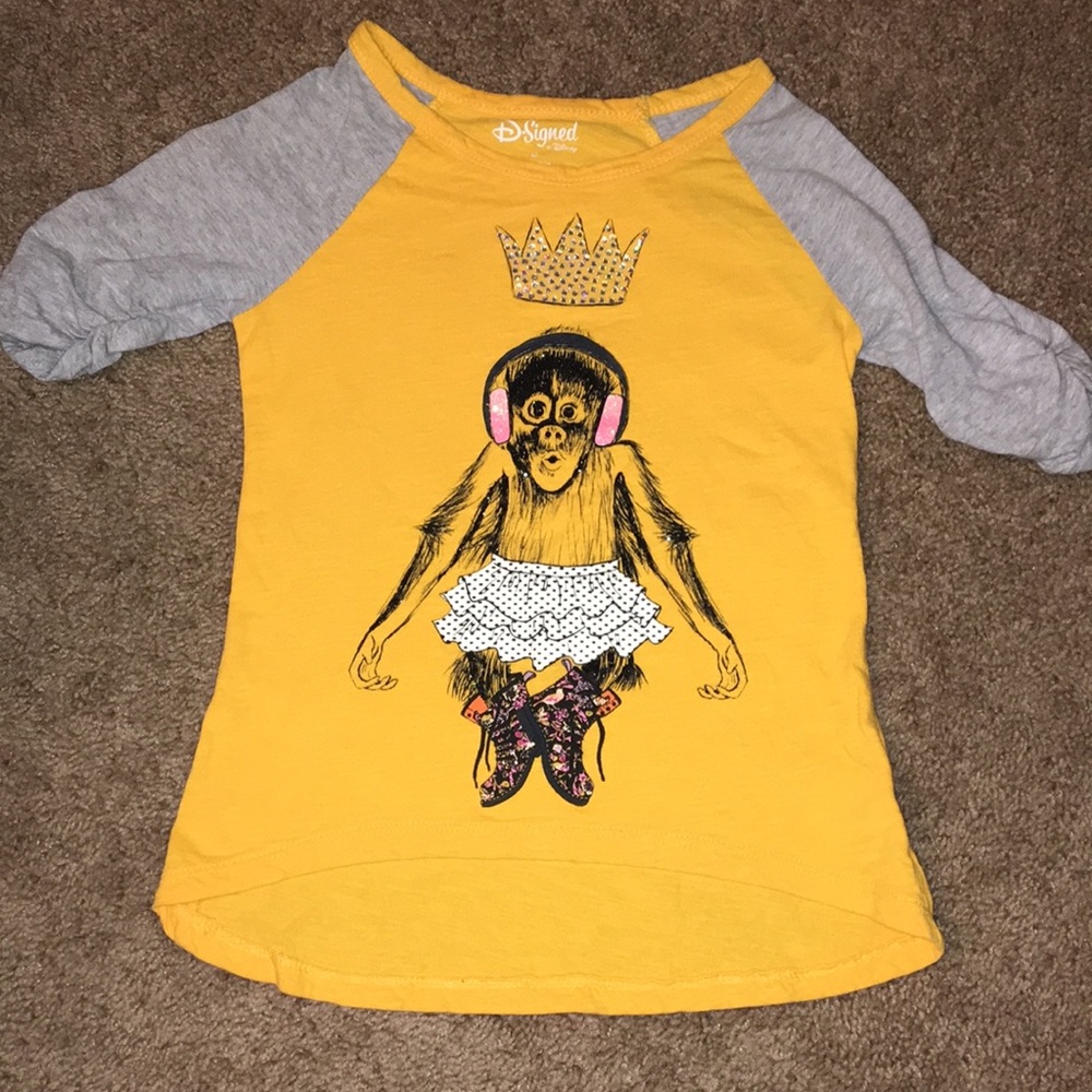 D-signed Disney girls med sparkly monkey tee shirt